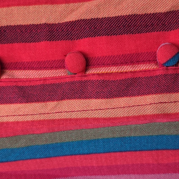 Torrid Multicolor Striped Button-Down Blouse Size M NEW - Picture 5 of 7